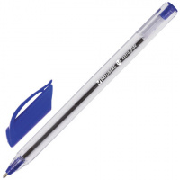 Шариковая ручка Brauberg Extra Glide синяя, 0.5мм, прозрачный корпус