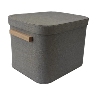 Короб текстильный серый размер S, 26 х 23 х 20см
