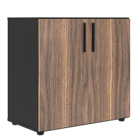 Шкаф низкий широкий VRLCS 80.1 Американский орех/Яшма черный 800х430х781 VELION VENEER