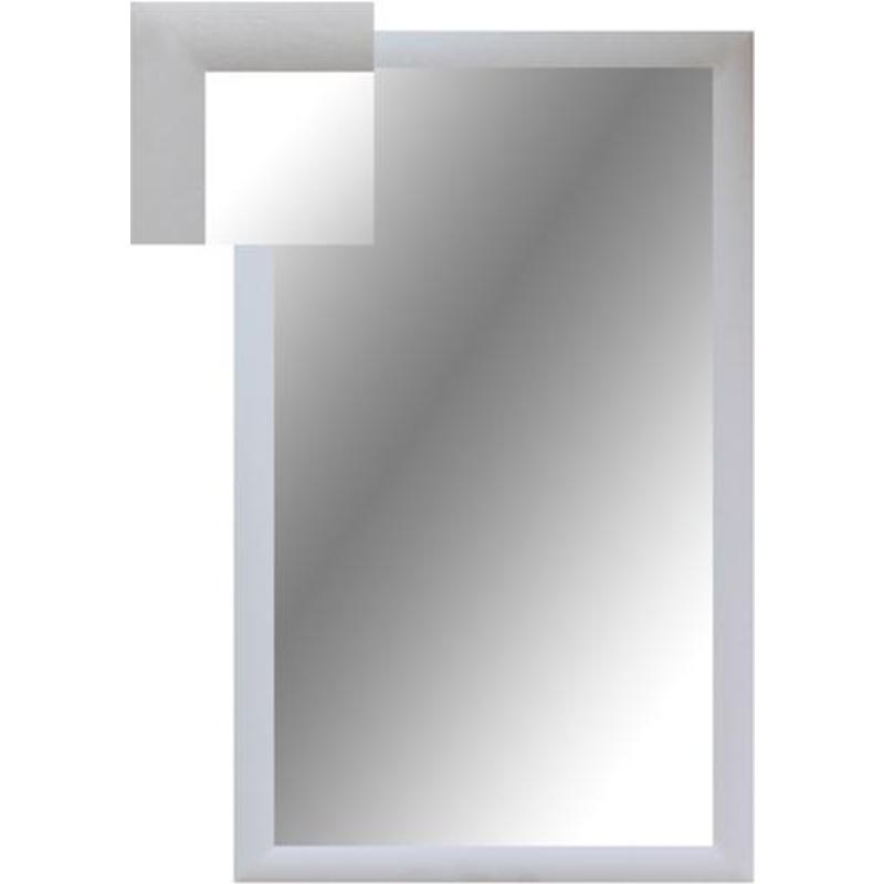 фото: Зеркало KD_ настенное Attache 1801 БШ-1 белый шелк
