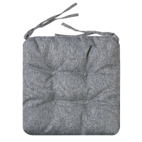 Tarrington House Сидушка с тафтингом рогожка базальт, 40 x 40см