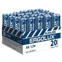 Батарейка Ergolux Alkaline АА LR6, 20шт/уп