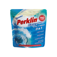Капсулы для стирки Perklin Океан, 3в1 с кондиционером, 110шт