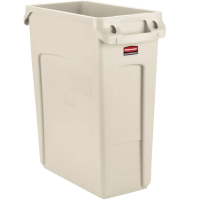 Контейнер для мусора Rubbermaid SlimJim 60л, бежевый, с системой вентиляции, 1971259