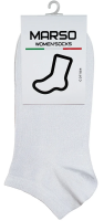 Носки женские Marso НЖГ-0048 укороченные хлопок-полиамид белые, 35-37