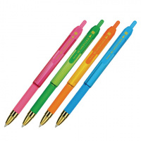 Шариковая ручка Munhwa MC Gold Click синяя, 0.35мм, корпус ассорти