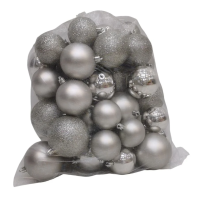 Tarrington House Набор елочных шаров в органзе серебряный, 45шт