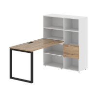 Рабочая станция EQRST 1113 Дуб Денвер светлый/Черный 1790х1120х1355 EDIS