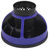 Подставка-органайзер STAFF 'Attraction', 9 отделений, вращающаяся, черная/фиолетовая, 238320