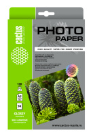 Фотобумага для струйных принтеров Cactus CS-GSA513050 A5, 50 листов, 130г/м2, глянцевая самоклеящаяс