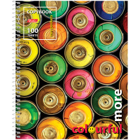 Тетрадь 100л., А5, клетка на спирали Hatber 'Colourful more', с карманом