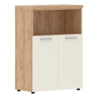 Шкаф с глухими малыми дверьми и топом TLMC 85.3 Латте/Дуб Бофорд Z 854х452х1203 TORR LUX