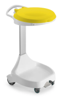 Держатель для мешка W20 с желтой крышкой и педалью на колесах TTS, 0W004623