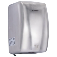 Сушилка для рук ВЫСОКОСКОРОСТНАЯ АНТИВАНДАЛЬНАЯ SONNEN K2020, 1000 Вт, 100 м/с, IPX3, 72 дБ, нержаве