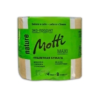 Туалетная бумага Motti в рулоне, белая, 2 слоя, 35м, 4 рулона, 101732-М