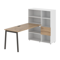 Рабочая станция ELRST 1115 Дуб Денвер светлый/Мокко 1990х1120х1355 EDIS