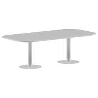 Конференц стол ПРГ-8 Белый/Белый 2400х1200х750