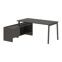 Стол с тумбой ELCT 17814 Мокко/Мокко 1760х1400х750 EDIS