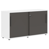 Шкаф низкий с дверьми купе ELC 1343 Мокко/Мокко/Белый 1346х430х750 EDIS