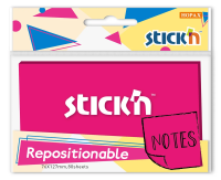 Блок самоклеящийся бумажный Stick`n 27079 76x126мм 80лист. 70г/м2 пурпурный неон 1цв.в упак.
