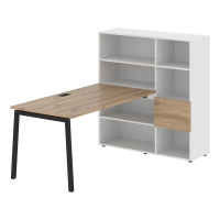 Рабочая станция ELWST 1215 Дуб Денвер светлый/Черный 1790х1250х1355 EDIS