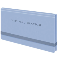 Еженедельник недатированный с резинкой 171х93 мм, BRAUBERG, твердый, 64 л., 'Minimal', голубой, 1163