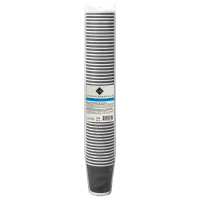 Стакан одноразовый Rioba черный, бумажный, черный волна, 200мл, 50шт