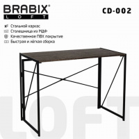 Стол письменный Brabix Loft CD-002 мореный дуб, 1000х500х750мм