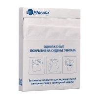 Индивидуальные покрытия на унитаз Merida Stella ГП11СТ, белые, 100шт