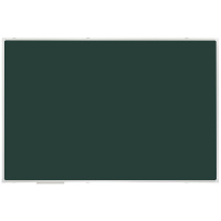 Меловая доска Officespace 150х100см, зеленая, лаковая, магнитная, алюминиевая рамка, полочка