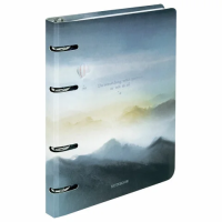 Тетрадь на кольцах А5 160х212 мм, 120 листов, картон, матовая ламинация, клетка, BRAUBERG, 'В горах'