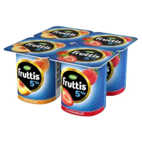 Йогурт Fruttis Сливочное лакомство персик-клубника, 5%, 115г