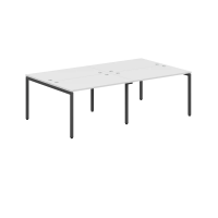 Стол на 4 рабочих места Skyland Xten-S XWST 2414, четырехместный, белый/антрацит, 2400х1406х750мм