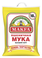 Мука Makfa пшеничная высший сорт, 10кг