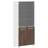 Шкаф высокий широкий EHCS 85.2 Дуб Денвер тёмный/Белый/Белый 852х430х1967 EDIS