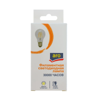aro Лампа светодиодная филаментная E27 3000K Led 7Вт груша