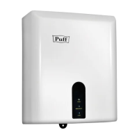 Сушилка для рук Puff 8810 1200Вт, белый, пластик