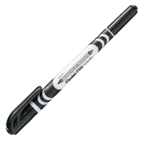 Маркер для CD перманентный Pentel N65W черный, 0.6-3.5мм, пулевидный/ игольчатый наконечник, двухсторонний