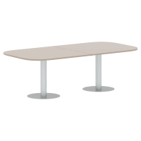 Конференц стол ПРГ-8 Мокачино/Алюминий 2400х1200х750