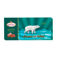 Шоколад Крупской Мишка на Севере, с дробленым миндалем, 100г