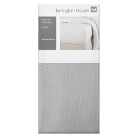 Tarrington House Простыня на резинке сатин светло-серая, 180 x 200 x 20см