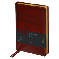 Ежедневник недатированный Berlingo xGold коричневый, А5, 160 листов, кожзам