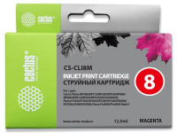 Картридж струйный Cactus CS-CLI8M пурпурный (12мл) для Canon Pixma MP470/MP500/MP510/MP520/MP530/MP6