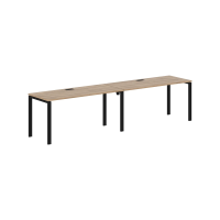 Стол 2-х местный EUWST 3167 Дуб Денвер светлый/Черный 3126х670х750 EDIS