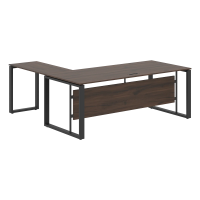 Стол руководителя угловой ECT 2019 Дуб Денвер темный/Антрацит 1800х1900х750 ENIO