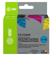 Картридж струйный Cactus CS-CC644, №121XL, 18мл, цветной