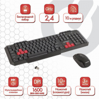 Комплект клавиатура+мышь беспроводной Sonnen WKM-1811 черный