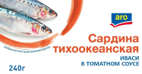 aro Сардина тихоокеанская иваси в томатном соусе, 240г