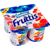 Йогурт Fruttis Сливочное лакомство инжир-черешня-малина-земляника, 5%, 115г