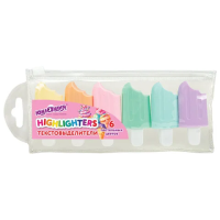 Набор текстовыделителей Юнландия 6 пастельных цветов, 1-5 мм, скошенный наконечник